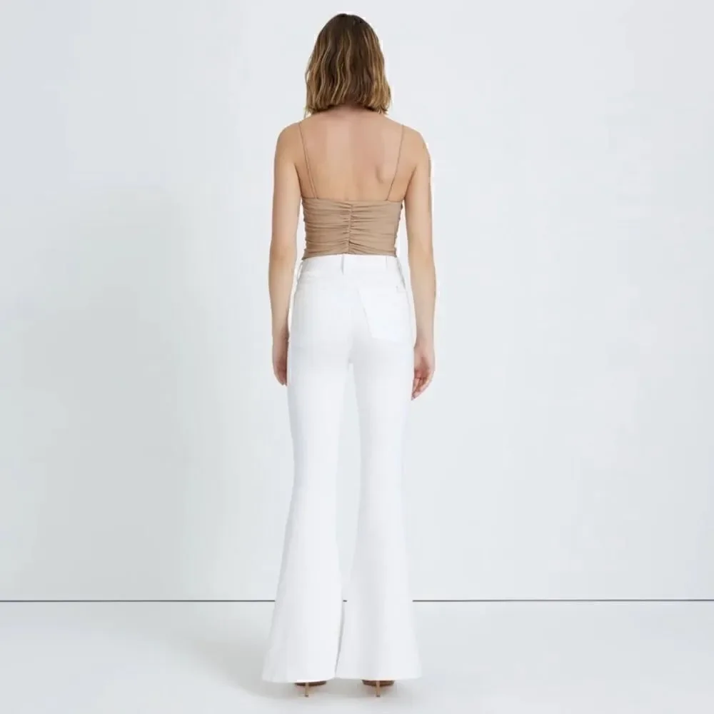 NWT 7 For All Mankind Mega Flare Jeans in Clean White Sz 30